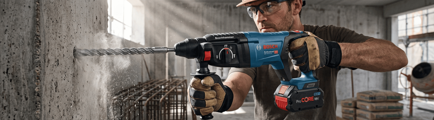 Martelete Perfurador GBH 18V-26 SDS Plus 2,5J 18V Brushless sem Bateria e Carregador BOSCH