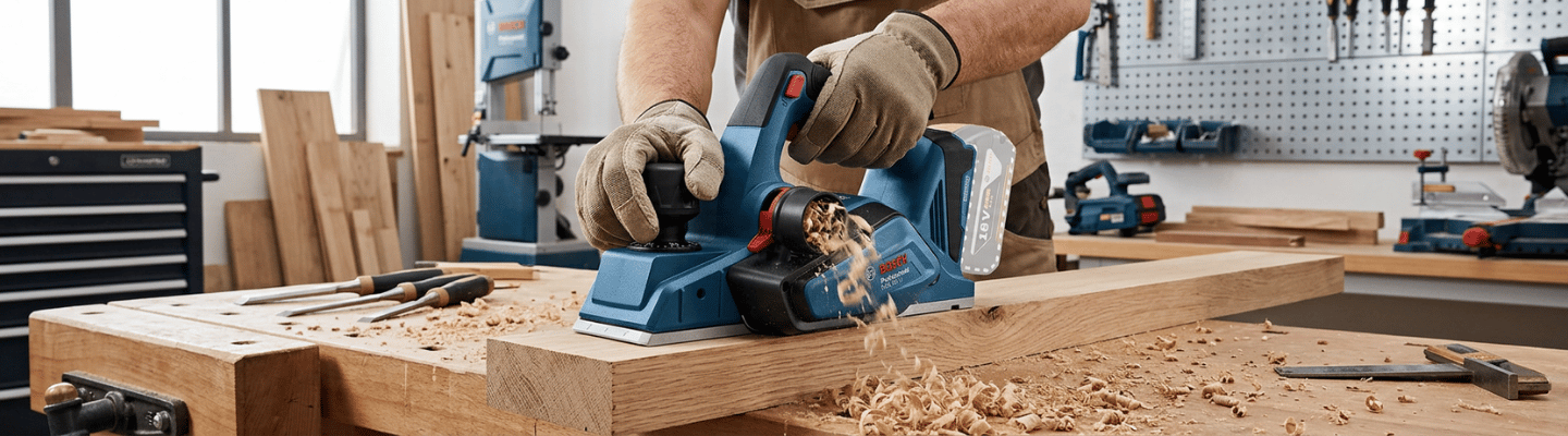 Plaina à Bateria GHO 185-LI Brushless com 2 Lâminas Bosch