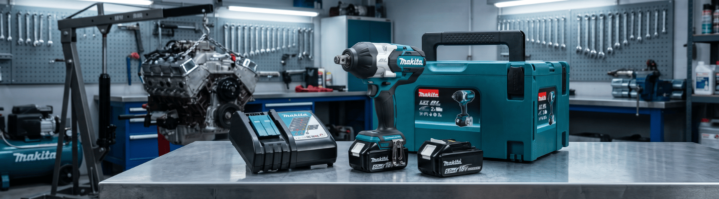 Chave de Impacto a Bateria 3/4 Pol. 18V com 2 Baterias MAKITA-DTW1001RTJ