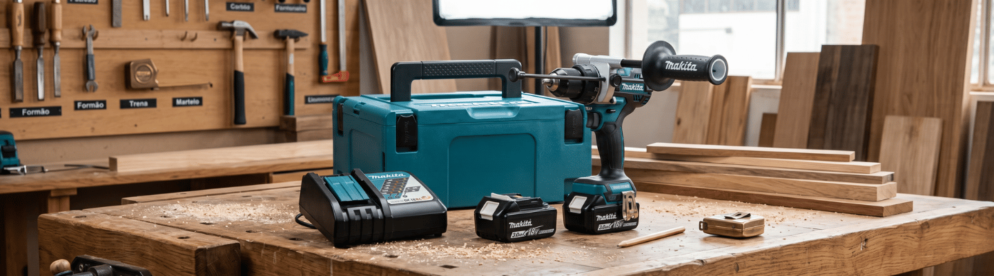 Parafusadeira Furadeira de Impacto Brushless 13mm 18V MAKITA-DHP486RTJ