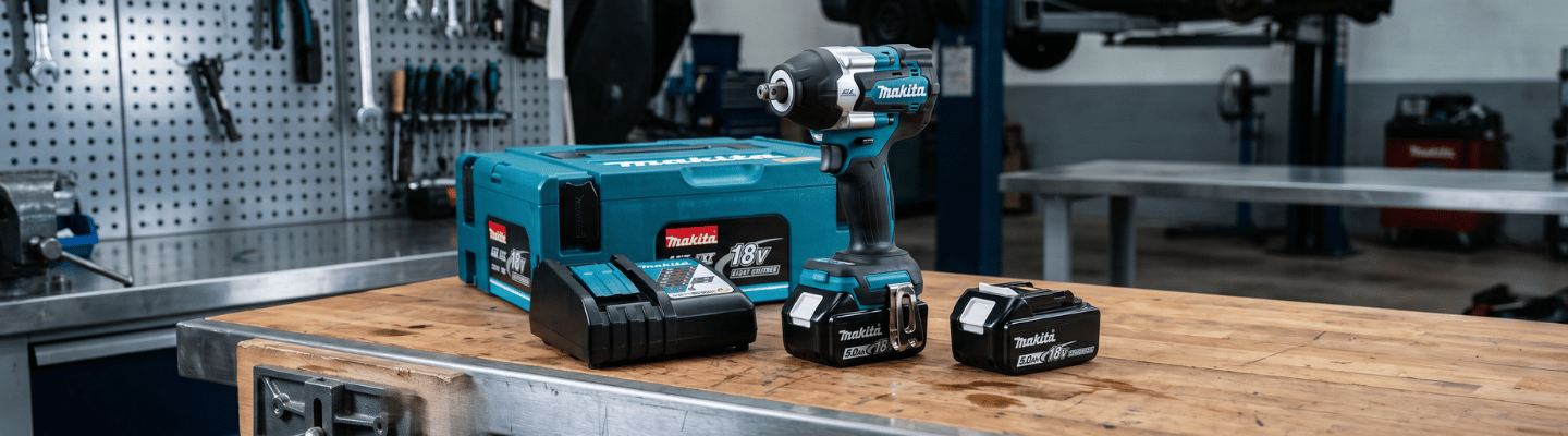 Chave de Impacto DTW700RTJ 1/2 Pol. 18V Brushless com 2 Baterias 5,0Ah Carregador Bivolt e Maleta MAKITA