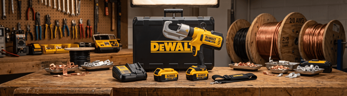 Crimpador de Cabos DEWALT DCE300 12 Toneladas 20V