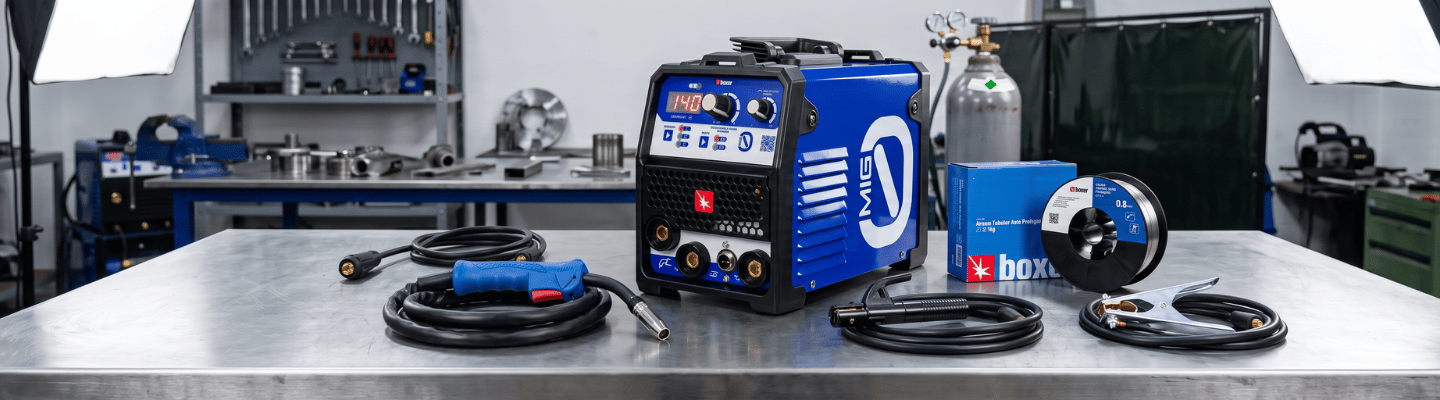 Máquina de Solda Inversora Multiprocesso MIG 0 Sem Gás TIG/MMA 120A Bivolt BOXER