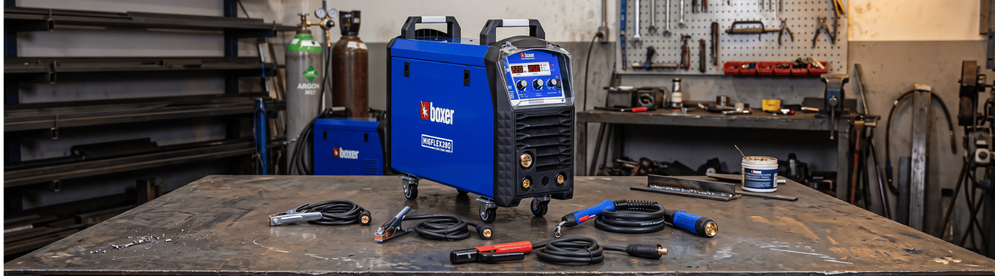 Máquina de Solda Inversora Multiprocesso MIGFLEX280 280A 220/380/440V BOXER