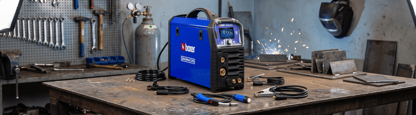 Máquina de Solda Inversora Multiprocesso QUADMAX 215 200A Bivolt BOXER