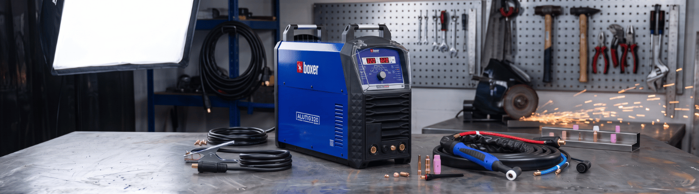 Máquina de Solda Inversora TIG Pulsado ALUTIG 320A 380V Trifásico BOXER