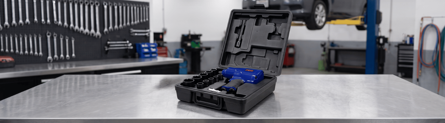 Kit Chave de Impacto Pneumática 1/2 Pol. 7000RPM com Maleta PDR-PRO-134K