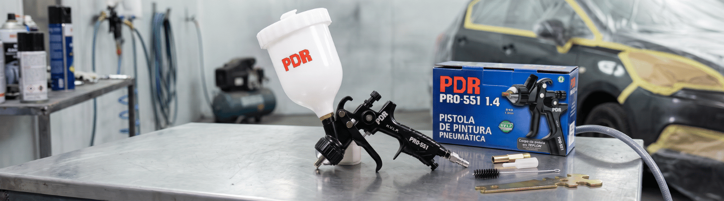 Pistola para Pintura HVLP 1,4mm Copo 600ml PDR-PRO-551