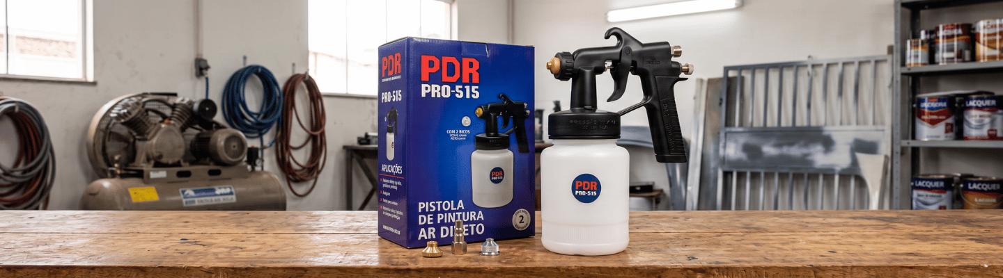 Pistola de Pintura Ar Direto 1,2mm 600ml PDR-PRO-515