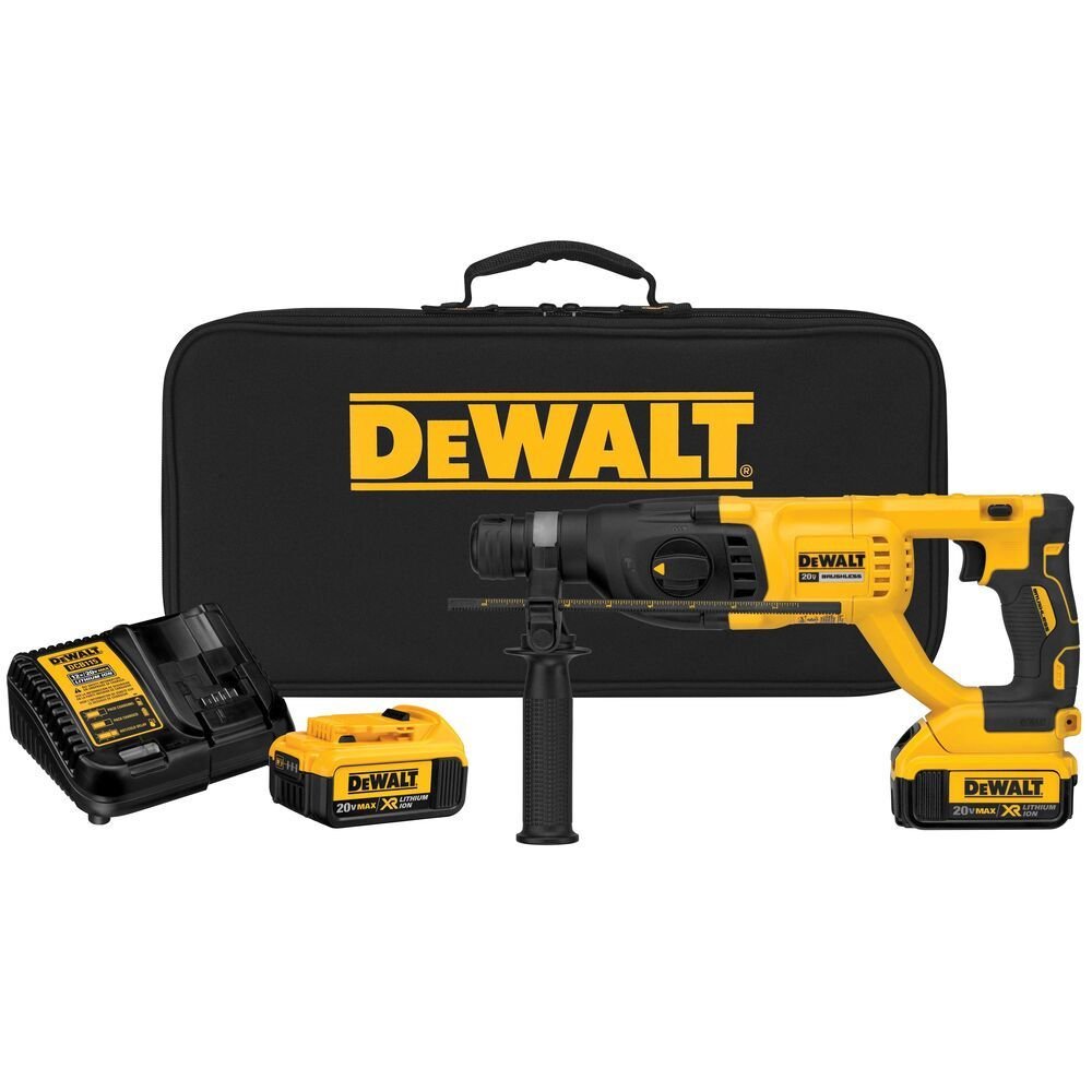 Martelete Combinado DCH133M2 SDS Plus Brushless 20V 2,6J com 2 Baterias e Carregador DEWALT