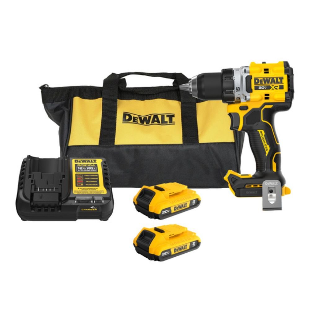 Parafusadeira Furadeira de Impacto DCD806D2-BR 1/2 Pol. Brushless 20V com 2 Baterias, Carregador Bivolt e Bolsa DEWALT