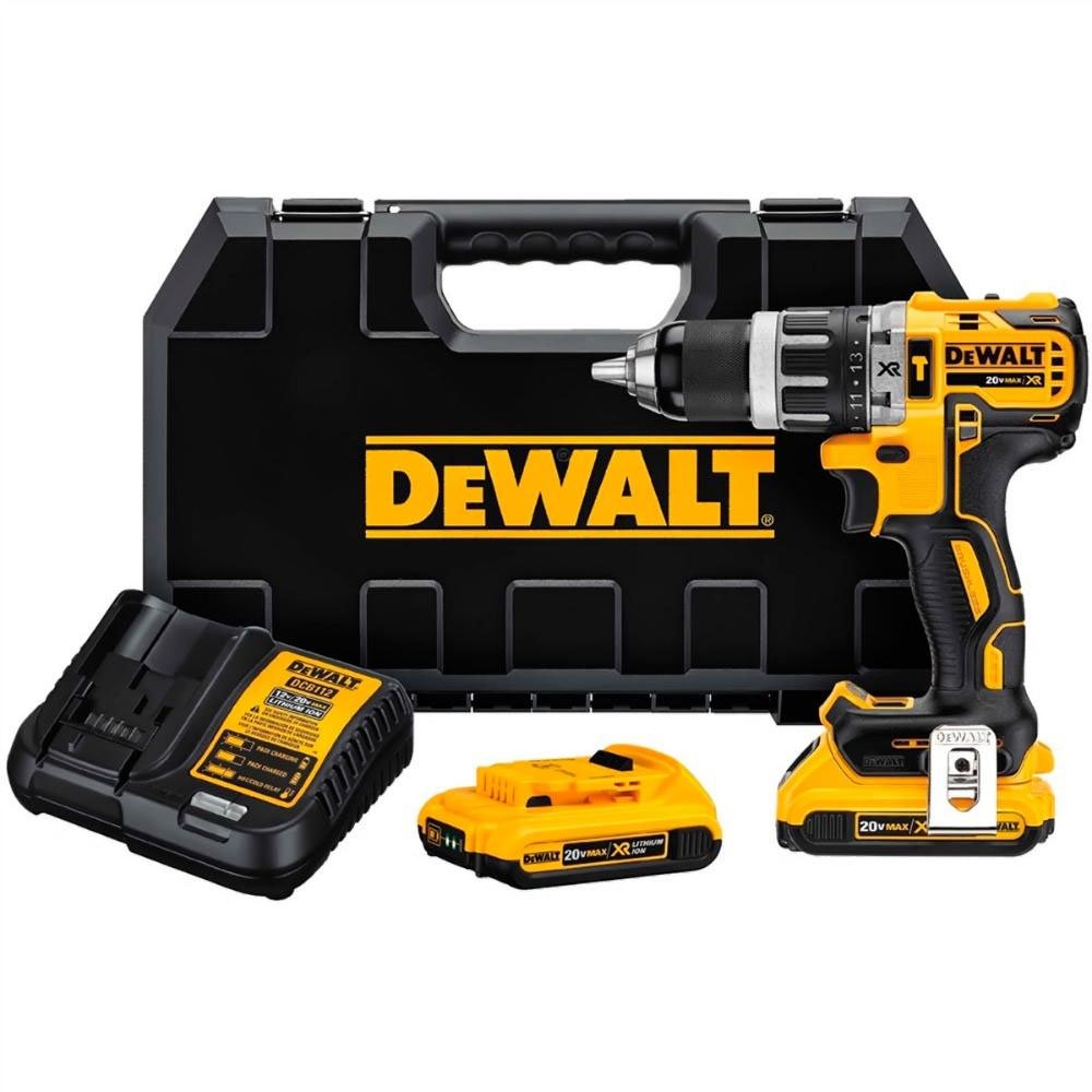 Parafusadeira Furadeira de Impacto DCD796D2 Brushless 20V com 2 Baterias, Carregador e Maleta DEWALT