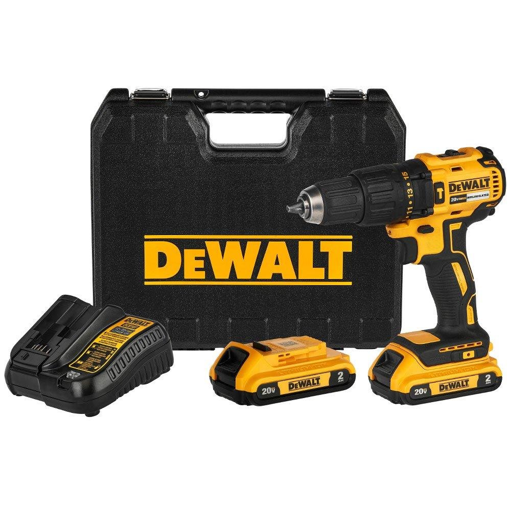 Parafusadeira Furadeira de Impacto DCD7781D2-BR 1/2 Pol. Brushless 20V com 2 Baterias, Carregador Bivolt e Maleta DEWALT