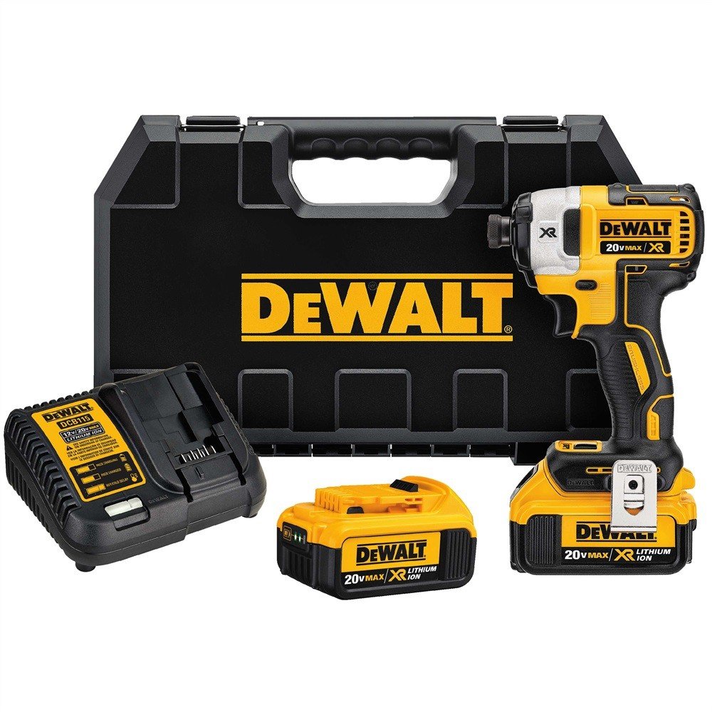 Parafusadeira de Impacto DCF887M2-BR 1/4 Pol. Brushless 20V com 2 Baterias, Carregador e Maleta DEWALT