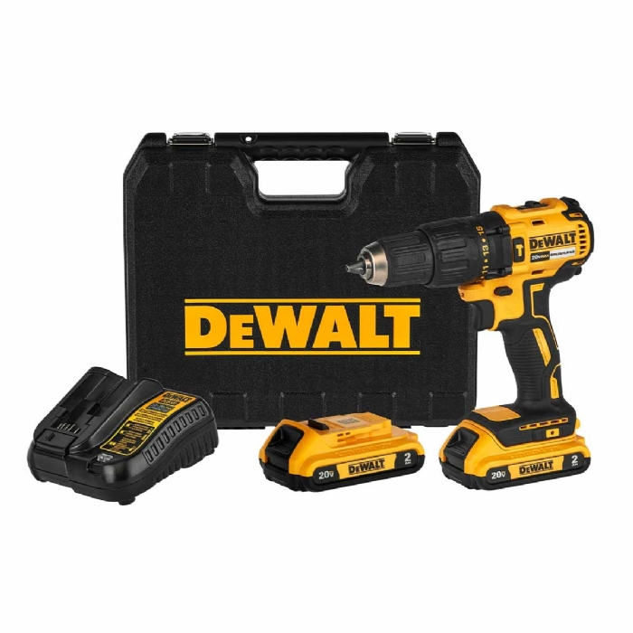 Parafusadeira Furadeira de Impacto DCD7781D2-BR 1/2 Pol. Brushless 20V com 2 Baterias, Carregador Bivolt e Maleta DEWALT