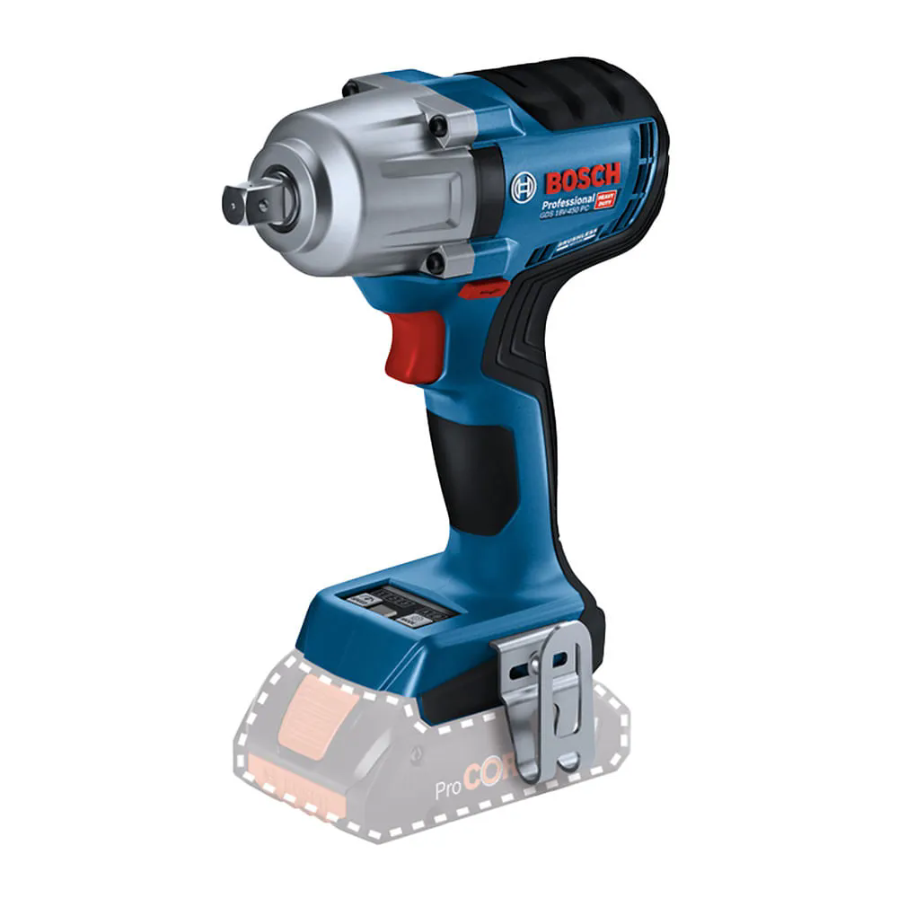 Chave de Impacto GDS 18V-450 PC 1/2 Pol. 18V Brushless 450Nm sem Bateria e Carregador BOSCH