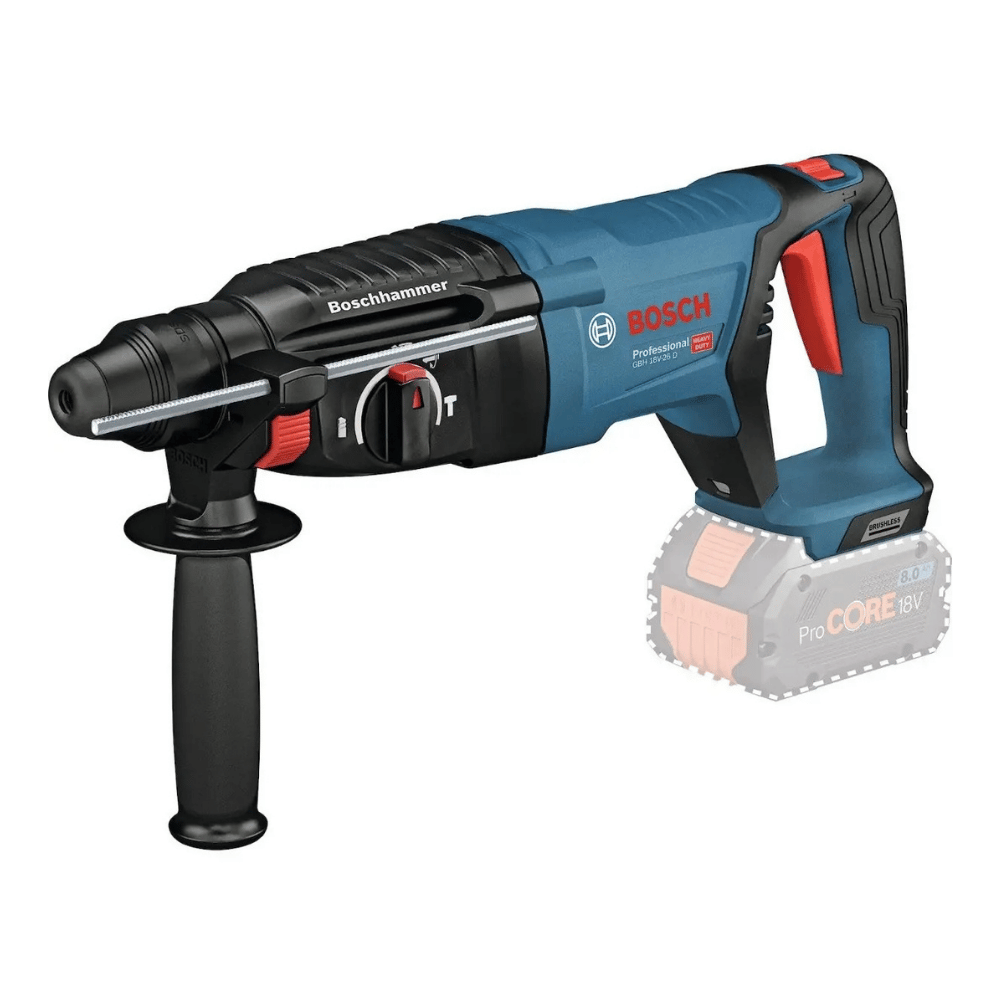 Martelete Perfurador GBH 18V-26 SDS Plus 2,5J 18V Brushless sem Bateria e Carregador BOSCH