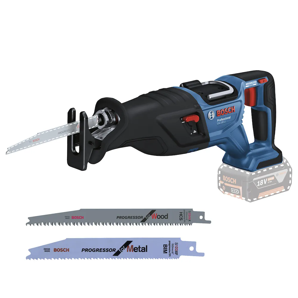 Serra Sabre GSA 185-LI Brushless 18V sem Bateria com 2 Lâminas BOSCH