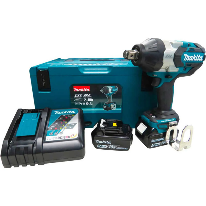 Chave de Impacto DTW1001RTJ 3/4 Pol. 18V Brushless 1700Nm com 2 Baterias, Carregador Rápido e Maleta MAKITA