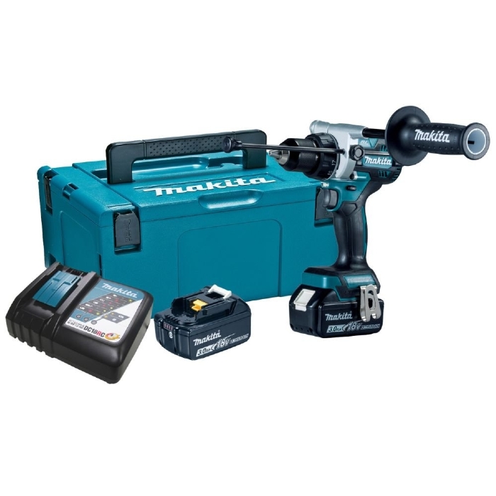 Parafusadeira Furadeira de Impacto DHP486RTJ Brushless 18V com 2 Baterias, Carregador e Maleta MAKITA