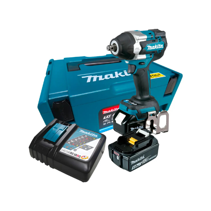 Chave de Impacto DTW700RTJ 1/2 Pol. 18V Brushless com 2 Baterias, Carregador Bivolt e Maleta MAKITA