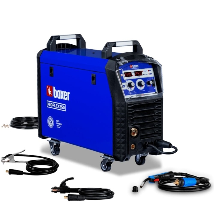 Máquina de Solda Inversora Multiprocesso MIGFLEX 250 MIG/MMA/TIG 220A 220V BOXER