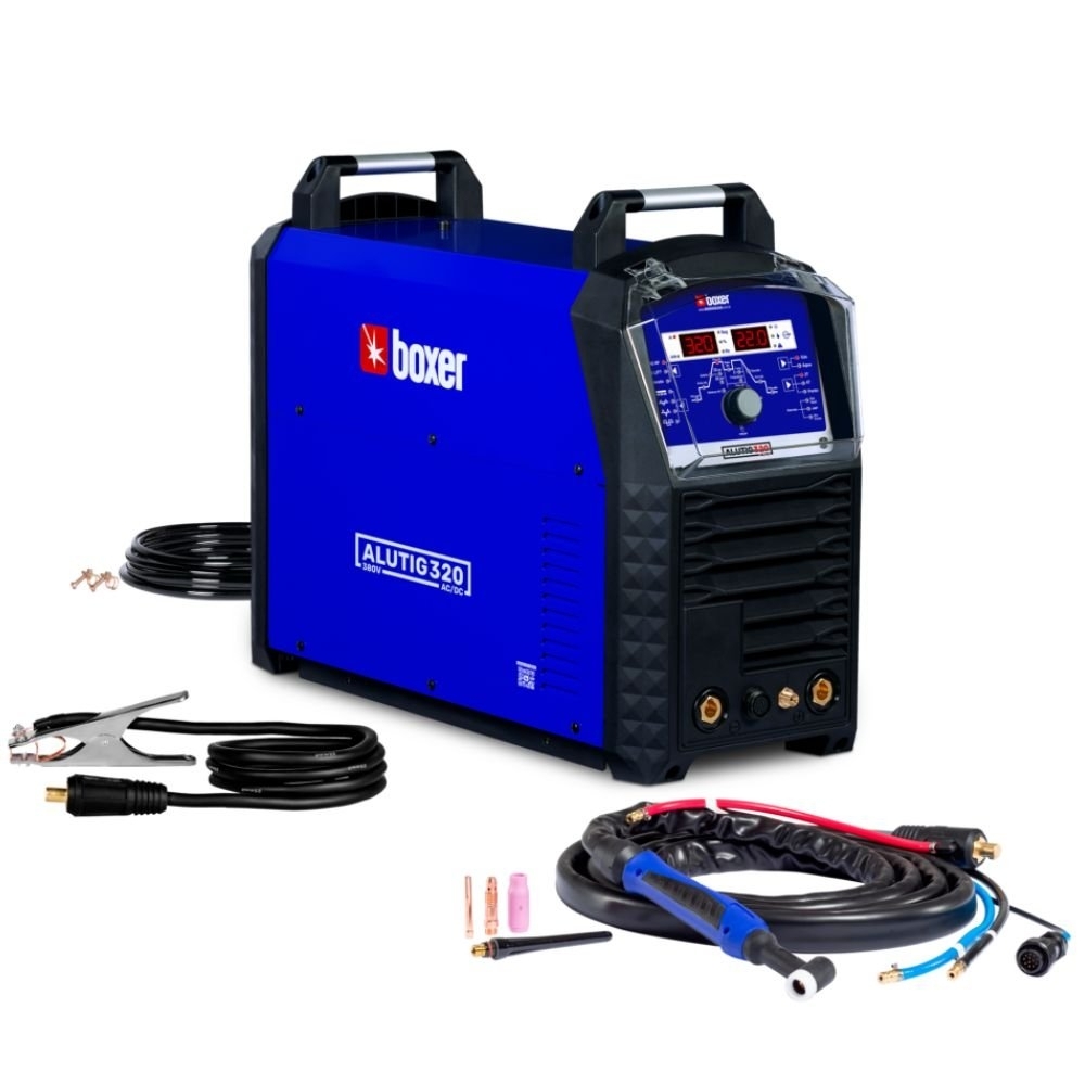 Máquina Inversora de Solda TIG Pulsado Alutig 320A 380V Trifásica com Pedal BOXER