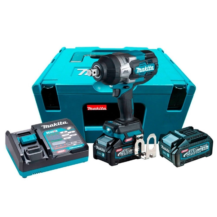 Chave de Impacto TW001GM201 3/4 Pol. 40V com 2 Baterias 4,0Ah Carregador e Maleta MAKITA