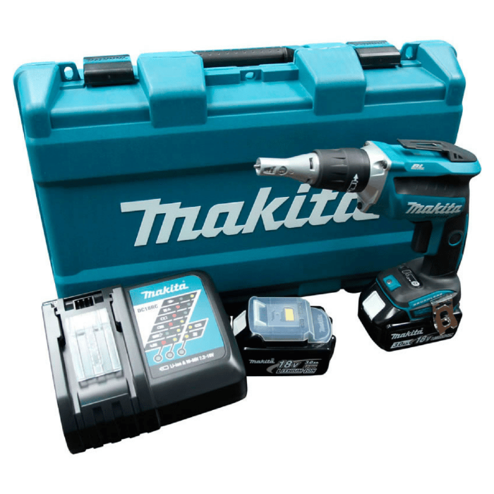 Parafusadeira Drywall DFS452RFE 18V Brushless com 2 Baterias Carregador Bivolt e Maleta MAKITA