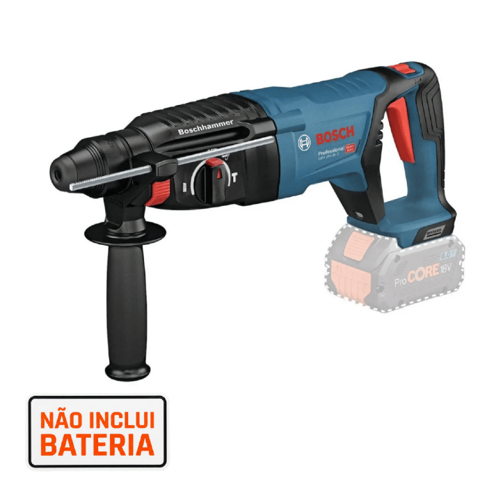 Martelete Perfurador GBH 18V-26 SDS Plus 2,5J 18V Brushless sem Bateria e Carregador BOSCH