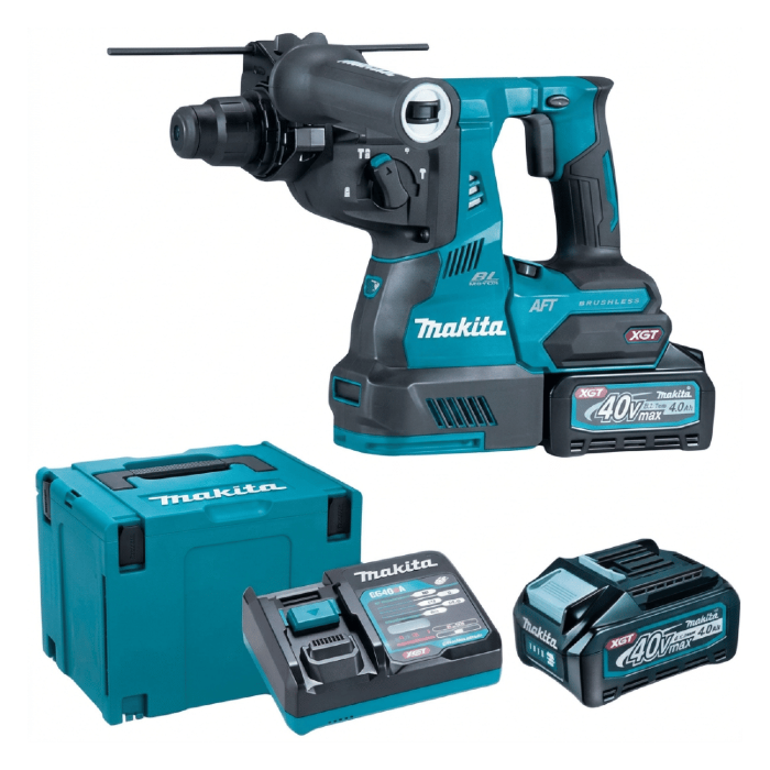 Martelete Perfurador Rompedor HR001GM201 SDS Plus 3,2J 40V Brushless com 2 Baterias e Maleta MAKITA
