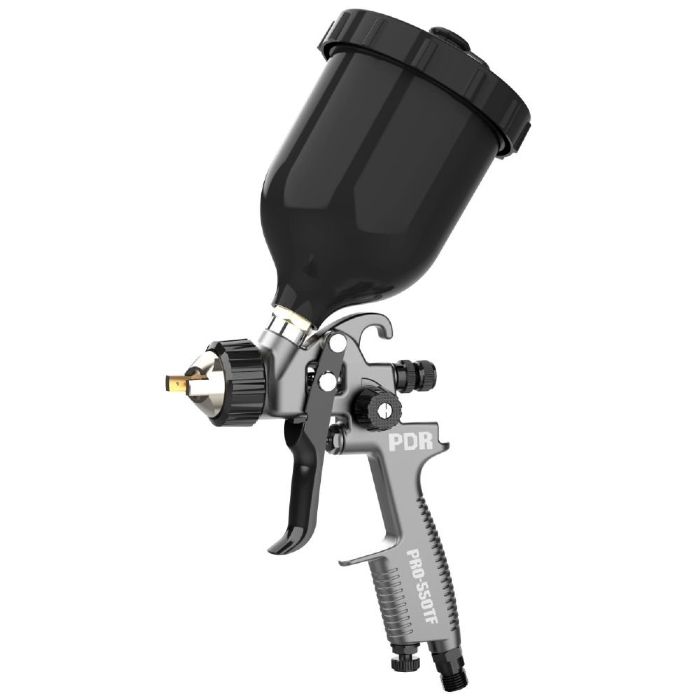 Pistola de Pintura HVLP PRO-550TFP Gravidade Bico 1,4mm Copo Preto 600ml PDR