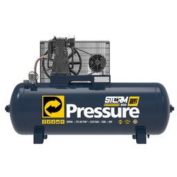 Compressor de Ar Storm 20/250 Heavy Duty 5HP 20 PCM 250 Litros 220/380V Trifásico PRESSURE