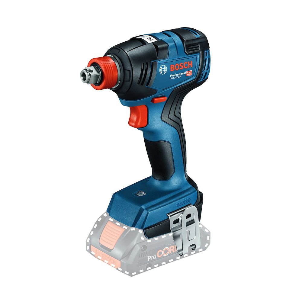Chave de Impacto GDX 18V-200 1/4 e 1/2 Pol. 18V Brushless 200Nm sem Bateria e Carregador BOSCH