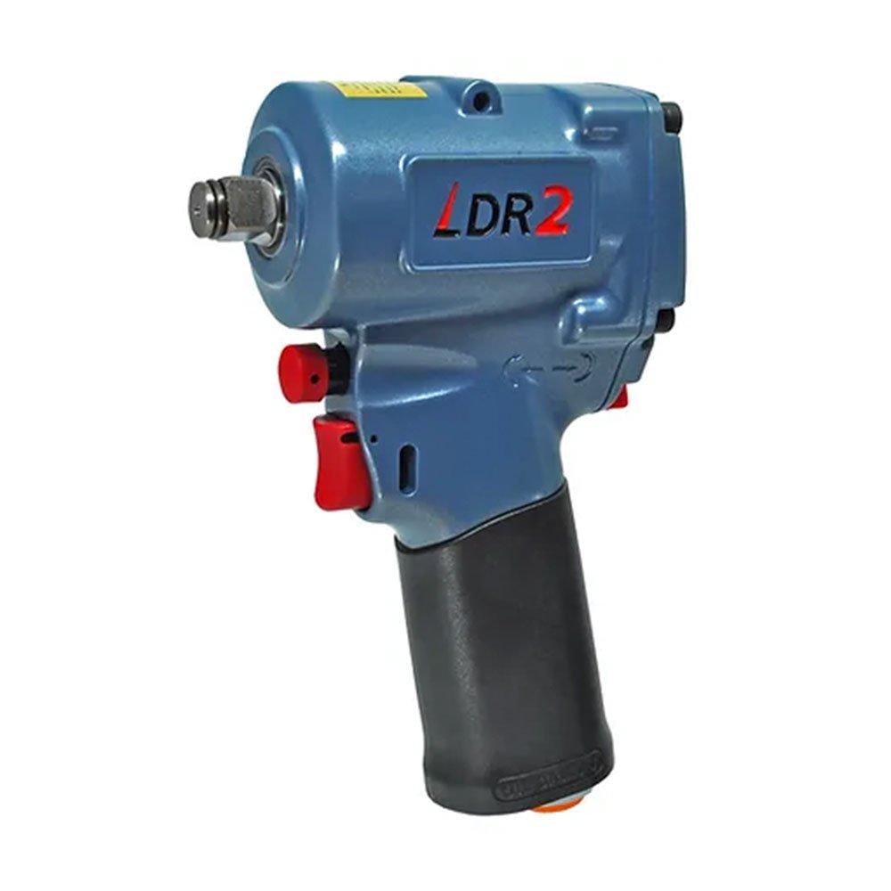 Chave de Impacto Pneumática DR1-1421 1/2 Pol. 71kgfm Mini com Punho Emborrachado LDR2