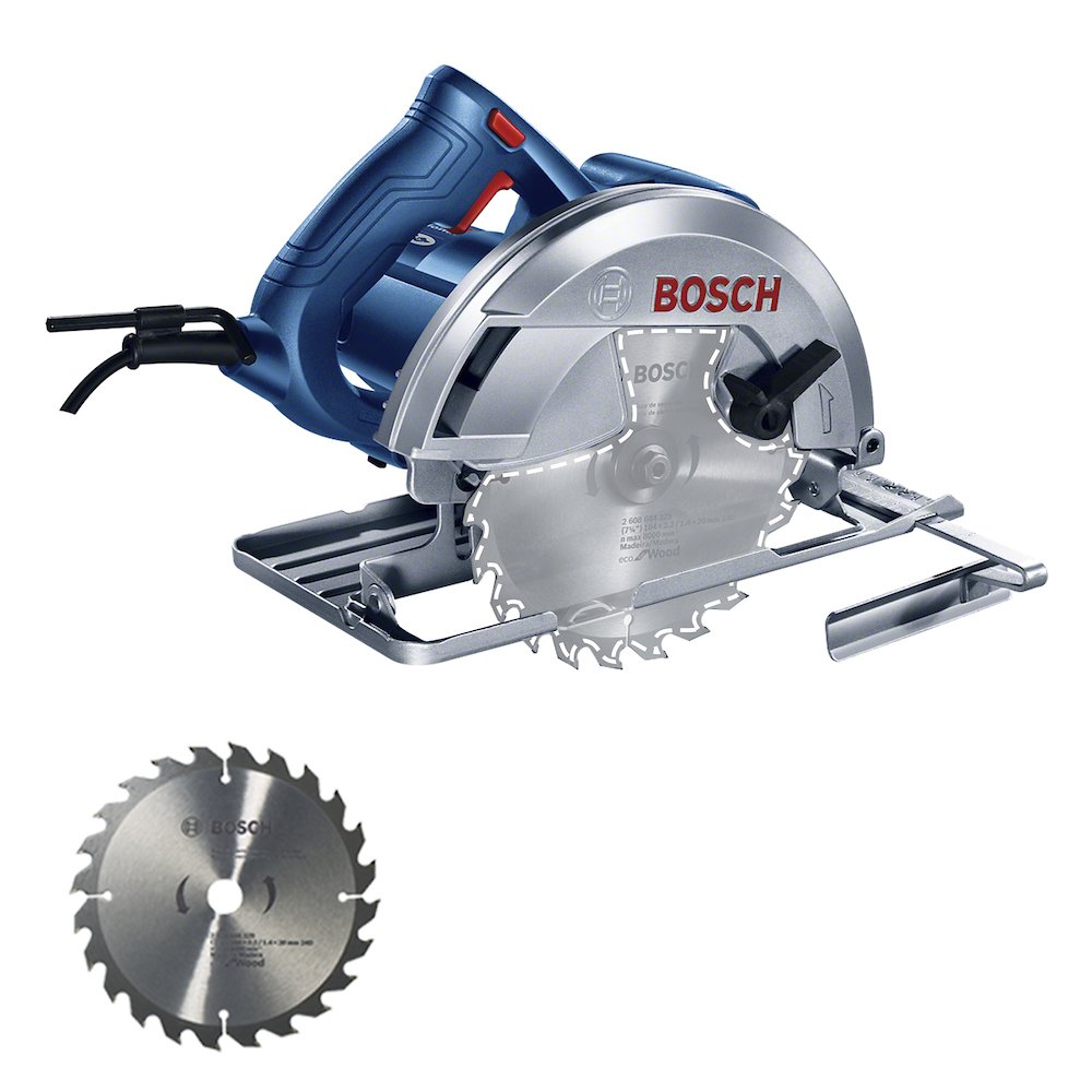 Serra Circular GKS 150 184mm 1500W 220V com Disco e Guia Paralelo BOSCH