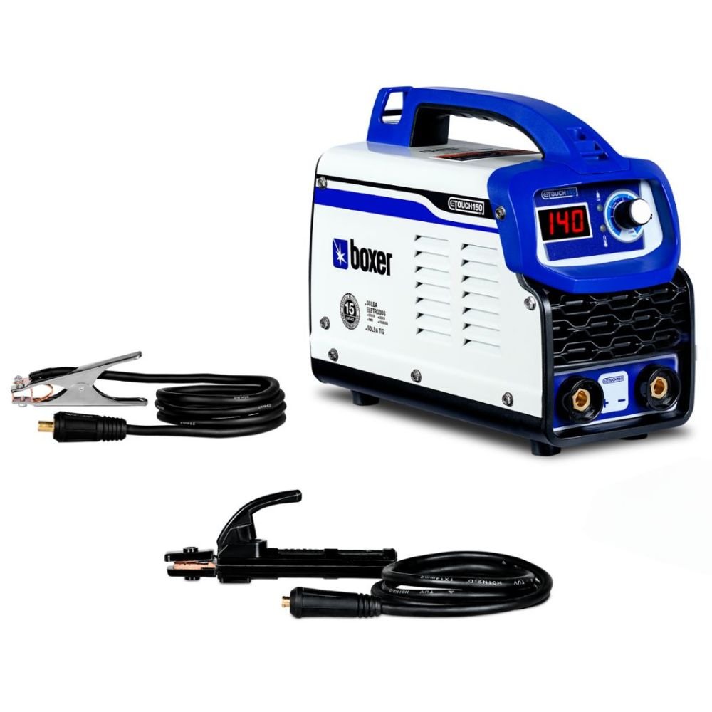 Máquina Inversora de Solda TOUCH150BV TIG/MMA 150A Bivolt Automático BOXER