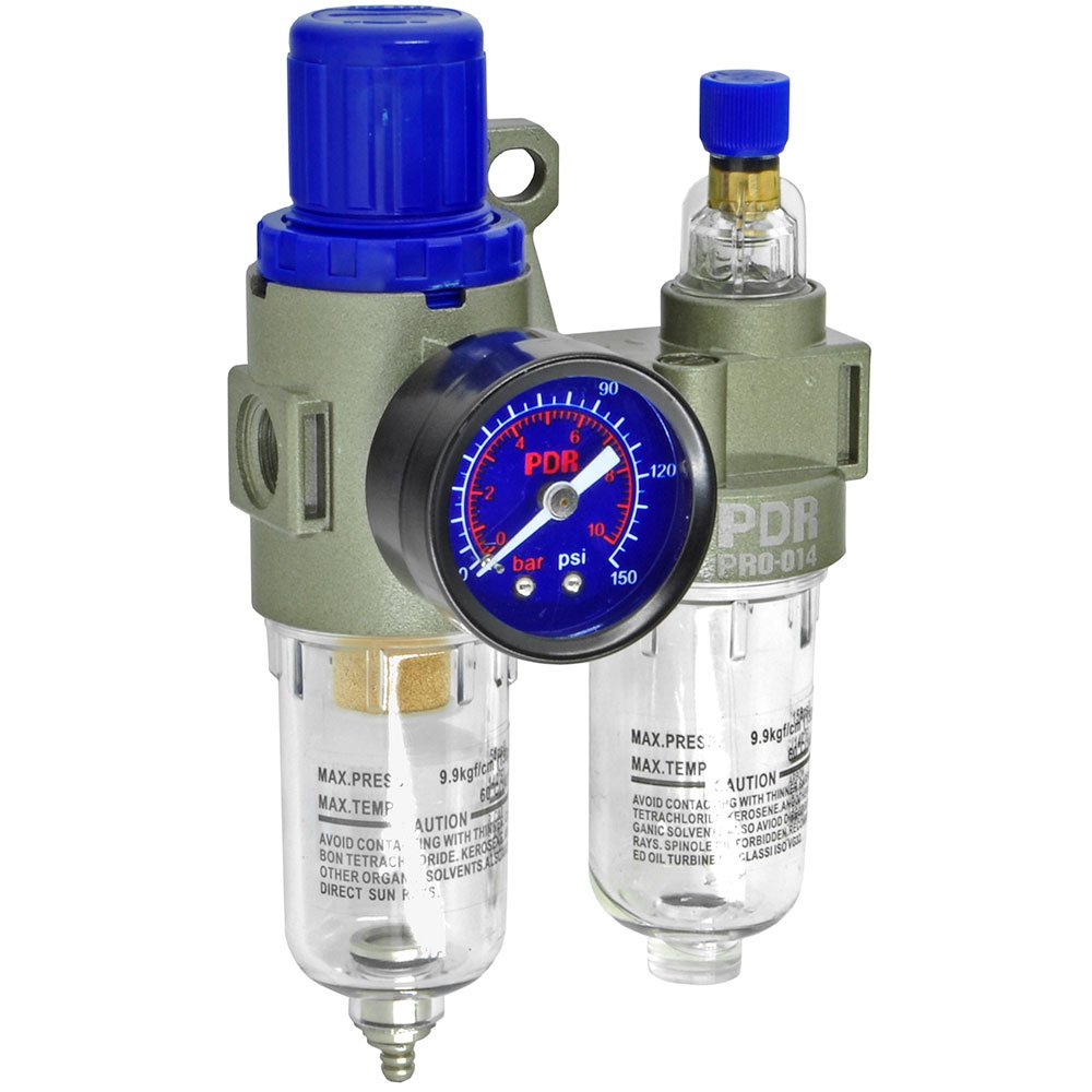 Conjunto Lubrifil PRO-014 1/4 Pol. com Filtro Regulador e Lubrificador PDR