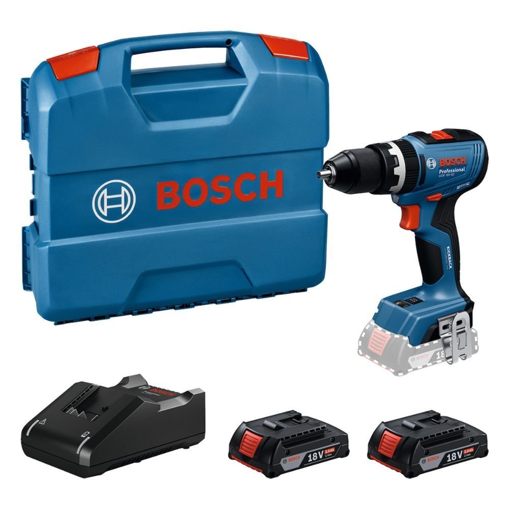 Parafusadeira Furadeira GSB 18V-65 18V Brushless com 2 Baterias Carregador Bivolt BOSCH