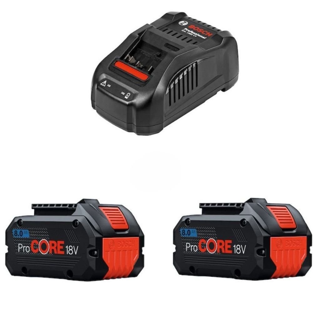 Kit 2 Baterias ProCORE 18V 8,0Ah com Carregador Rápido GAL 1880 CV BOSCH