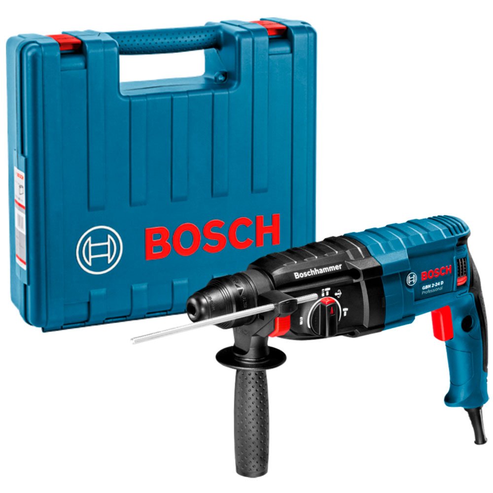 Martelete Perfurador Rompedor GBH 2-24 D SDS Plus 2,7J 820W 110V com Maleta BOSCH