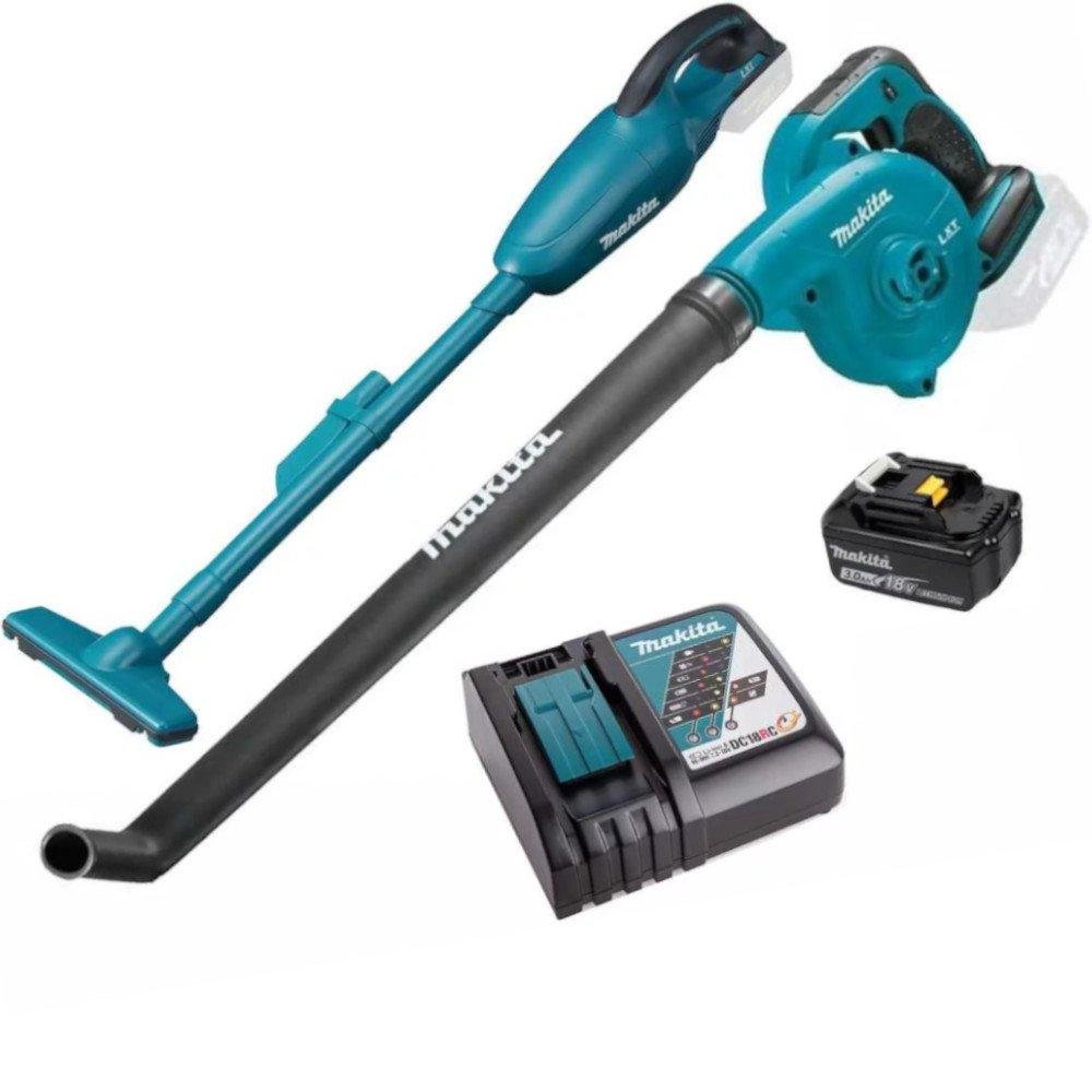 Combo Aspirador de Pó DCL180Z e Soprador DUB183Z 18V com Bateria e Carregador MAKITA