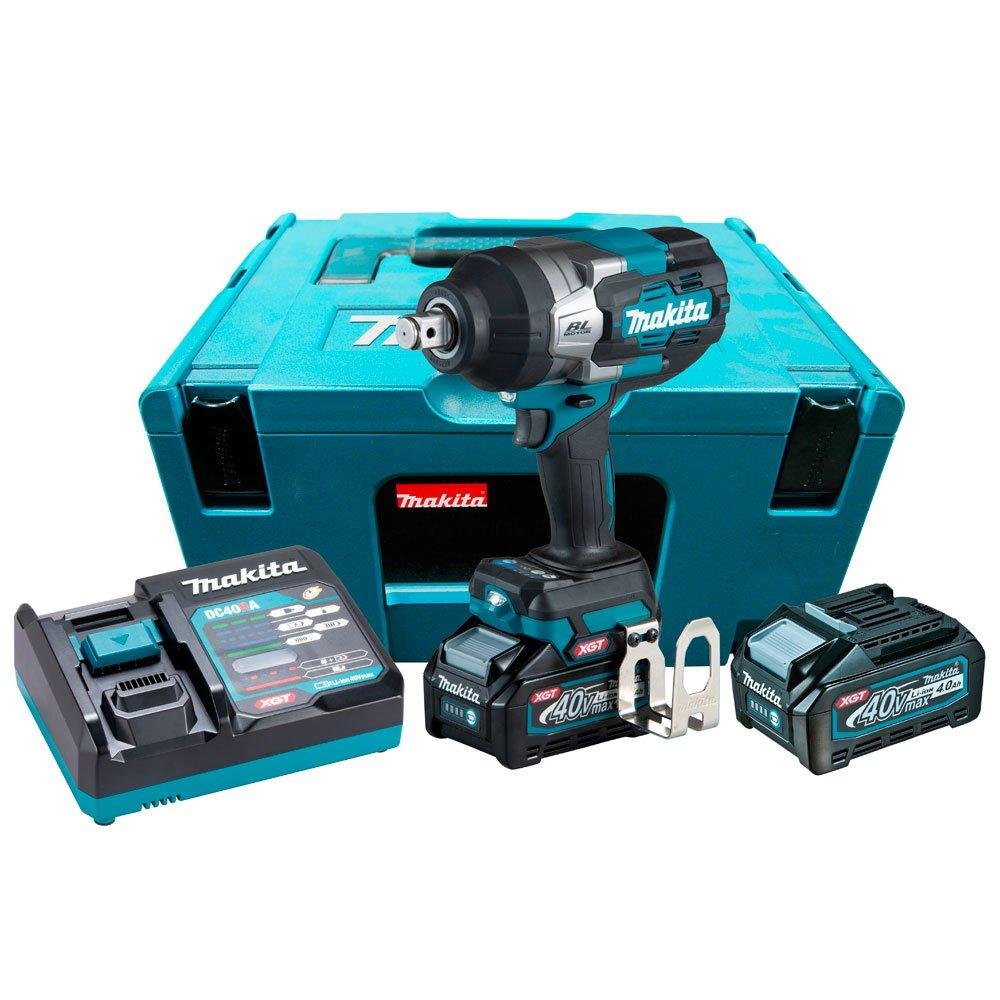 Chave de Impacto TW001GM201 3/4 Pol. 40V com 2 Baterias 4,0Ah Carregador e Maleta MAKITA