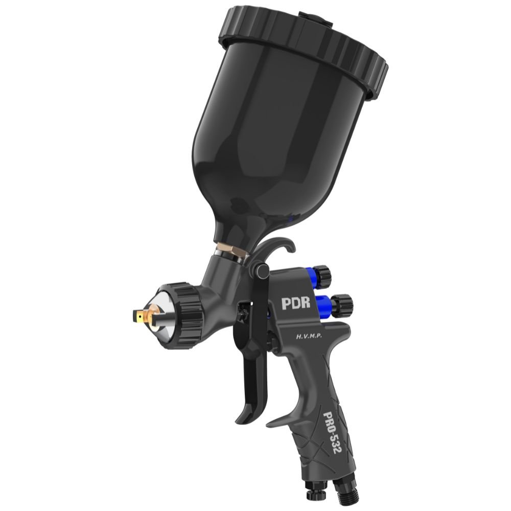 Pistola de Pintura HVLP PRO-532P Gravidade Bico 1,4mm Copo Preto 600ml PDR
