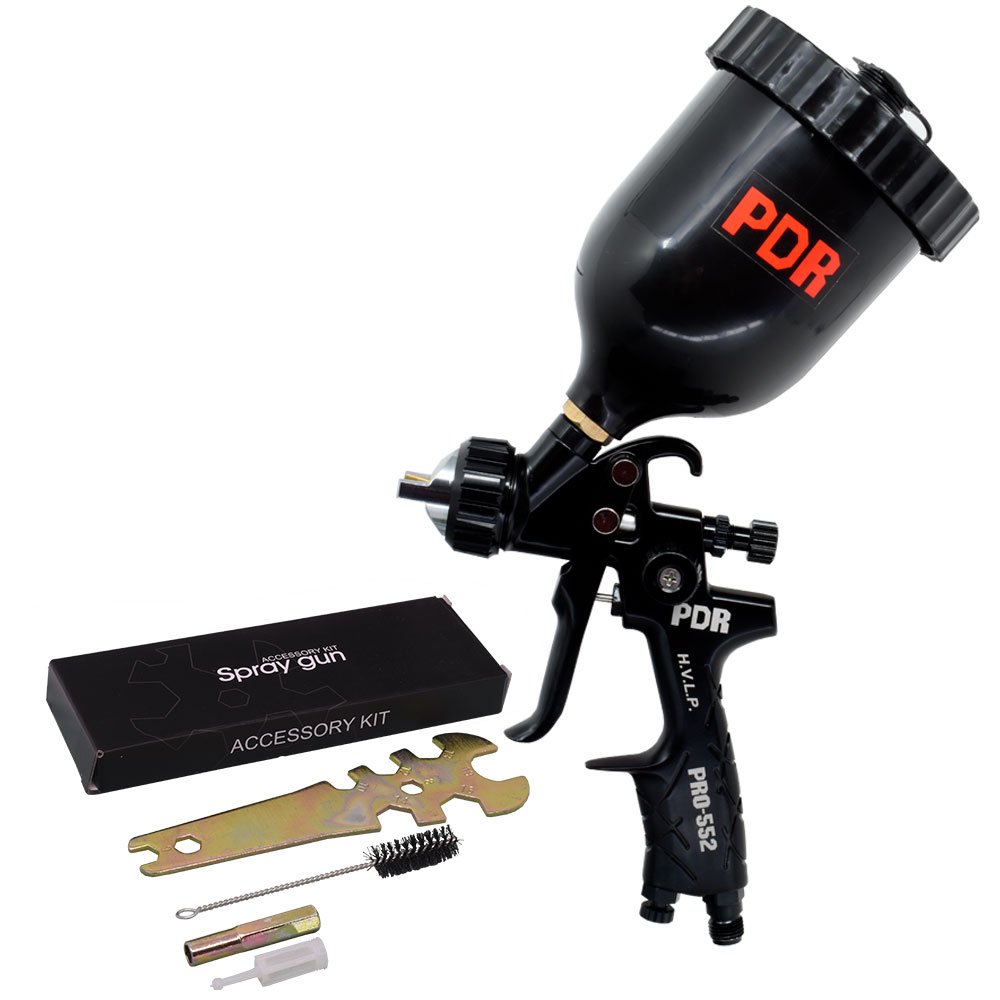 Pistola de Pintura HVLP PRO-552 Gravidade Bico 1,4mm Copo Preto 600ml PDR