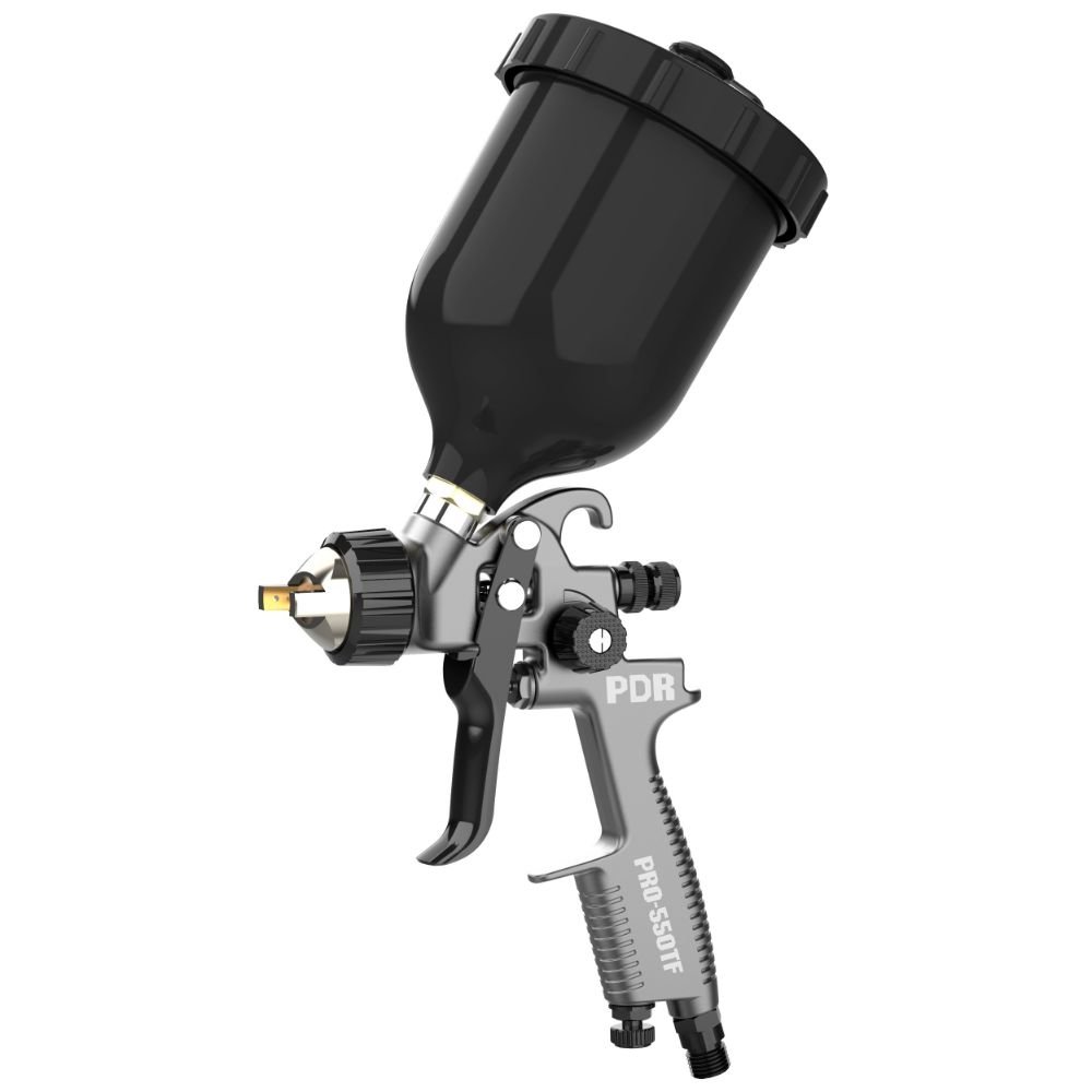 Pistola de Pintura HVLP PRO-550TFP Gravidade Bico 1,4mm Copo Preto 600ml PDR