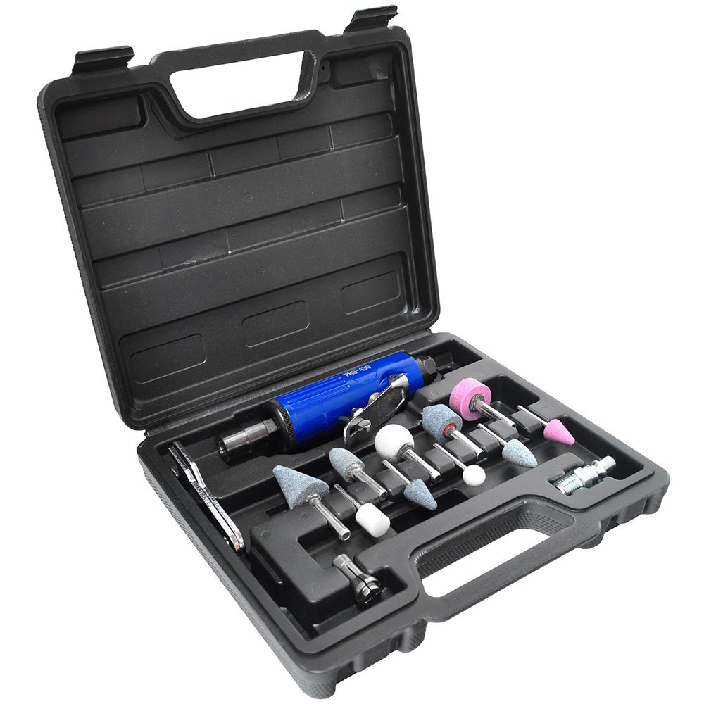 Mini Retífica Pneumática Reta PRO-430K 1/4 Pol. 0,3HP com 16 Peças PDR