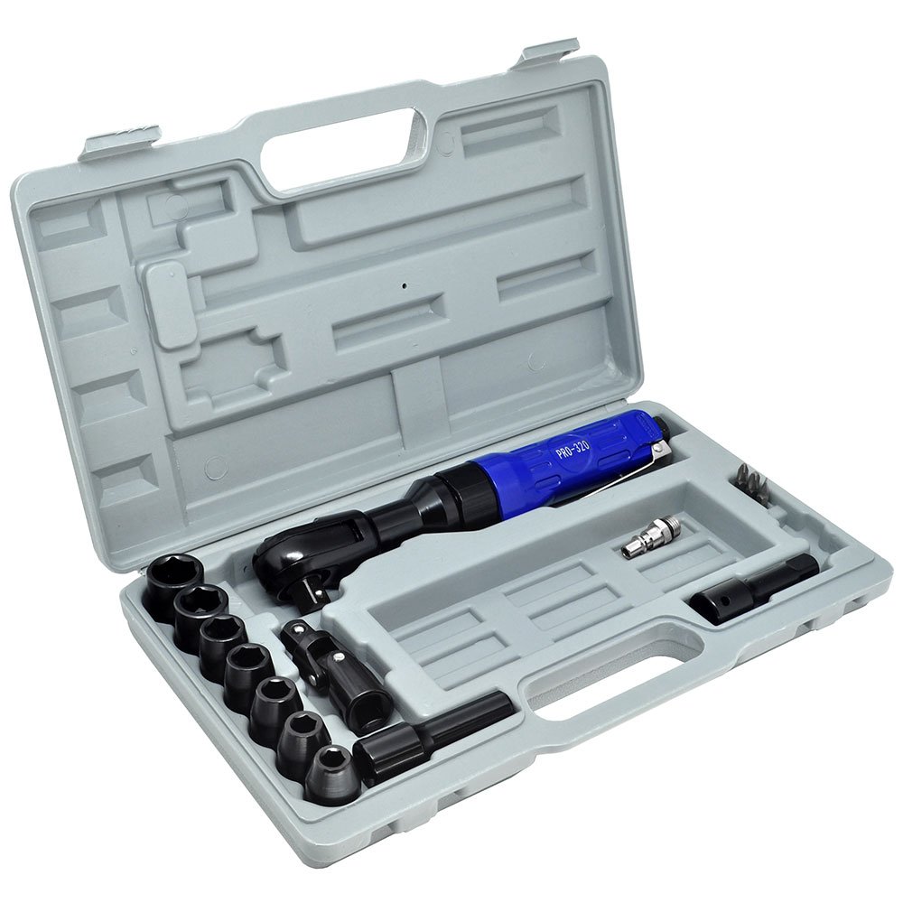 Kit Chave Catraca Pneumática PRO-320K 1/2 Pol. com Maleta e 15 Acessórios PDR