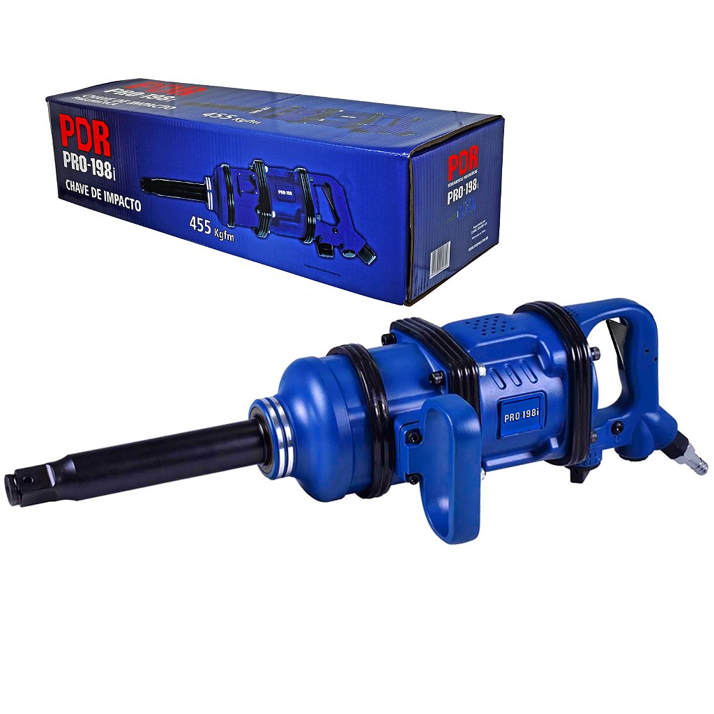 Chave de Impacto Pneumática PRO-198i 1 Pol. Longa 420 Kgfm 90 PSI PDR