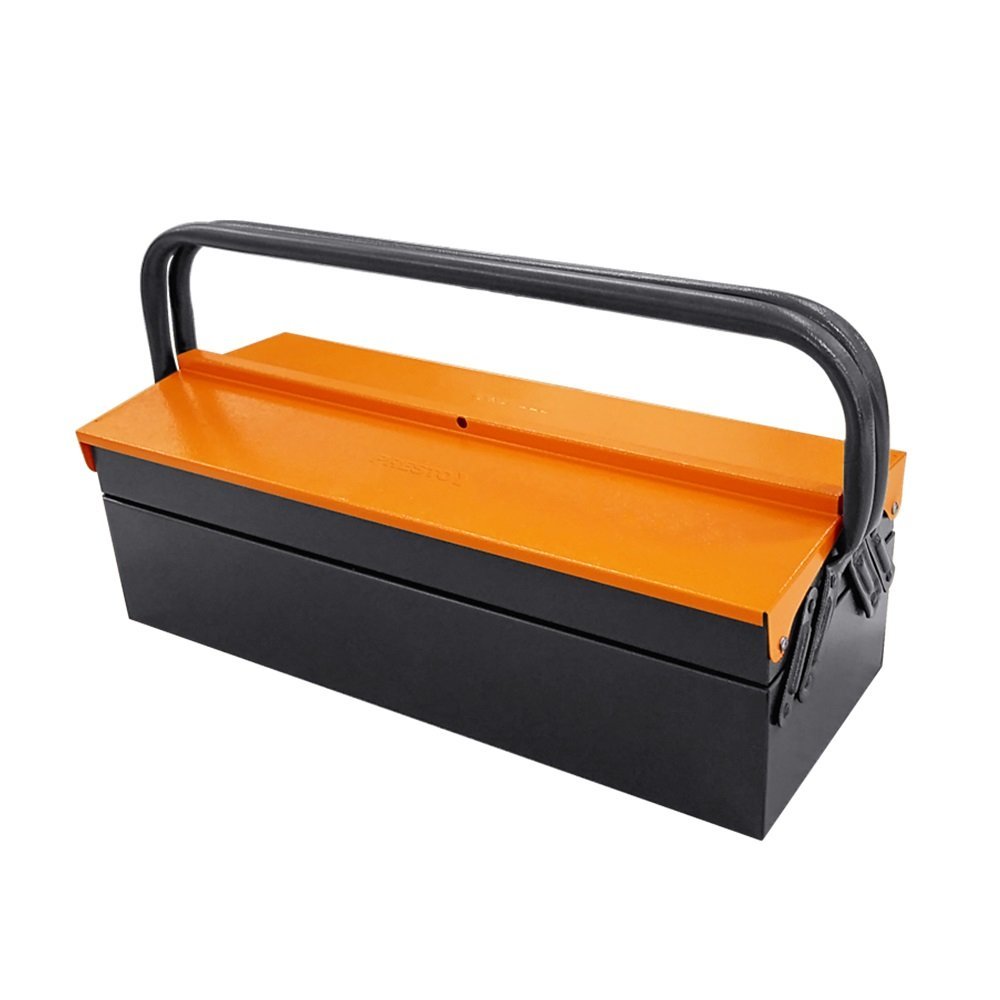 Caixa para Ferramentas Sanfonada 50cm 3 Gavetas Laranja PRESTO
